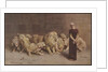 Illustration of Daniel in the Lions' Den by Anonymous