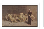Illustration of Daniel in the Lions' Den by Anonymous
