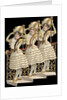 Die-Cut Scrap of Three Women Posing on Stairs by Anonymous