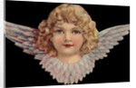 Die-Cut Scrap of Head of Child Angel by Anonymous