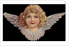 Die-Cut Scrap of Head of Child Angel by Anonymous