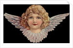 Die-Cut Scrap of Head of Child Angel by Anonymous