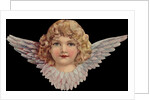 Die-Cut Scrap of Head of Child Angel by Anonymous