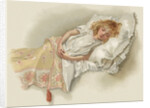 Postcard with Sleeping Girl by Anonymous