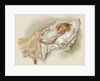 Postcard with Sleeping Girl by Anonymous