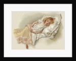 Postcard with Sleeping Girl by Anonymous