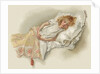 Postcard with Sleeping Girl by Anonymous