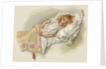 Postcard with Sleeping Girl by Anonymous