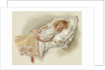 Postcard with Sleeping Girl by Anonymous