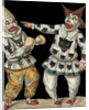 Victorian Die-Cut Scrap of Two Clowns by Anonymous
