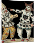 Victorian Die-Cut Scrap of Two Clowns by Anonymous