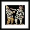 Victorian Die-Cut Scrap of Two Clowns by Anonymous