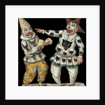 Victorian Die-Cut Scrap of Two Clowns by Anonymous
