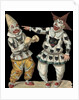 Victorian Die-Cut Scrap of Two Clowns by Anonymous