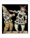 Victorian Die-Cut Scrap of Two Clowns by Anonymous