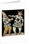 Victorian Die-Cut Scrap of Two Clowns by Anonymous