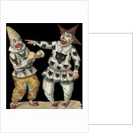 Victorian Die-Cut Scrap of Two Clowns by Anonymous