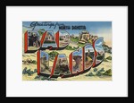Greetings from North Dakota Bad Lands Postcard by Anonymous