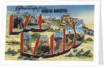 Greetings from North Dakota Bad Lands Postcard by Anonymous