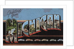 Greetings from Michigan Postcard by Anonymous