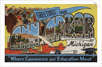 Greetings from Ann Arbor Michigan Postcard by Anonymous