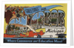 Greetings from Ann Arbor Michigan Postcard by Anonymous