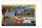 Greetings from Ann Arbor Michigan Postcard by Anonymous