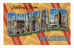 Greetings from Chicago Illinois Postcard by Anonymous