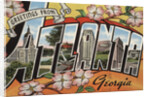 Greetings from Atlanta Georgia Postcard by Anonymous