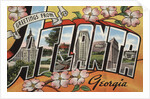 Greetings from Atlanta Georgia Postcard by Anonymous