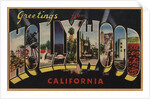 Greetings from Hollywood California Postcard by Anonymous