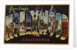 Greetings from Hollywood California Postcard by Anonymous