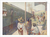 Illustration of Train Traveling Through the Prairie by E. Boyd Smith