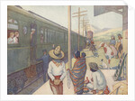 Illustration of Train Traveling Through the Prairie by E. Boyd Smith