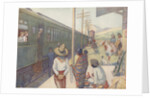Illustration of Train Traveling Through the Prairie by E. Boyd Smith