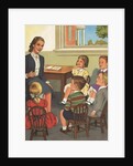 Calendar Illustration of Children Singing in Sunday School by Anonymous