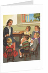 Calendar Illustration of Children Singing in Sunday School by Anonymous