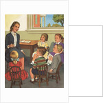 Calendar Illustration of Children Singing in Sunday School by Anonymous