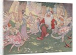 Illustration of Santa with Fairies by E. Boyd Smith