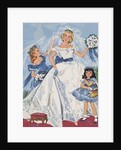 Paper Dolls of Bride with Flower Girls by Anonymous