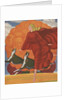 Magazine Illustration of Woman Running with Two Dogs by Anonymous
