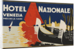 Hotel Nazionale Venezia Luggage Label by Anonymous