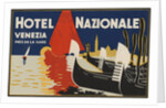 Hotel Nazionale Venezia Luggage Label by Anonymous