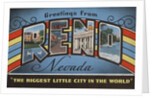 Greetings from Reno Nevada Postcard by Anonymous