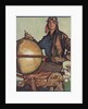 Illustration of Female Aviator and Globe by Anonymous