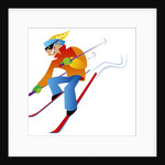 Freestyle Downhill Skiier by Anonymous