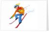 Freestyle Downhill Skiier by Anonymous