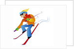 Freestyle Downhill Skiier by Anonymous