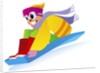 Boy Sledding by Anonymous
