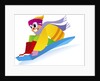 Boy Sledding by Anonymous